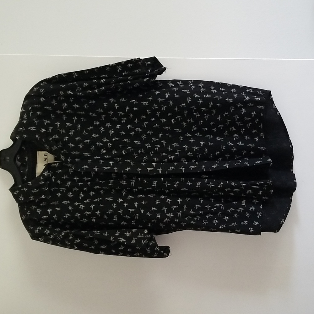 Mens Frank short sleeve dress shirt sz medium